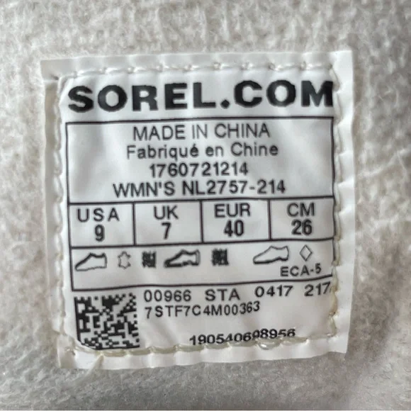 SOREL Sneakchic Alpine Suede Leather Shearling Boots Beige Gray Women’s Size 9 - Picture 15 of 15